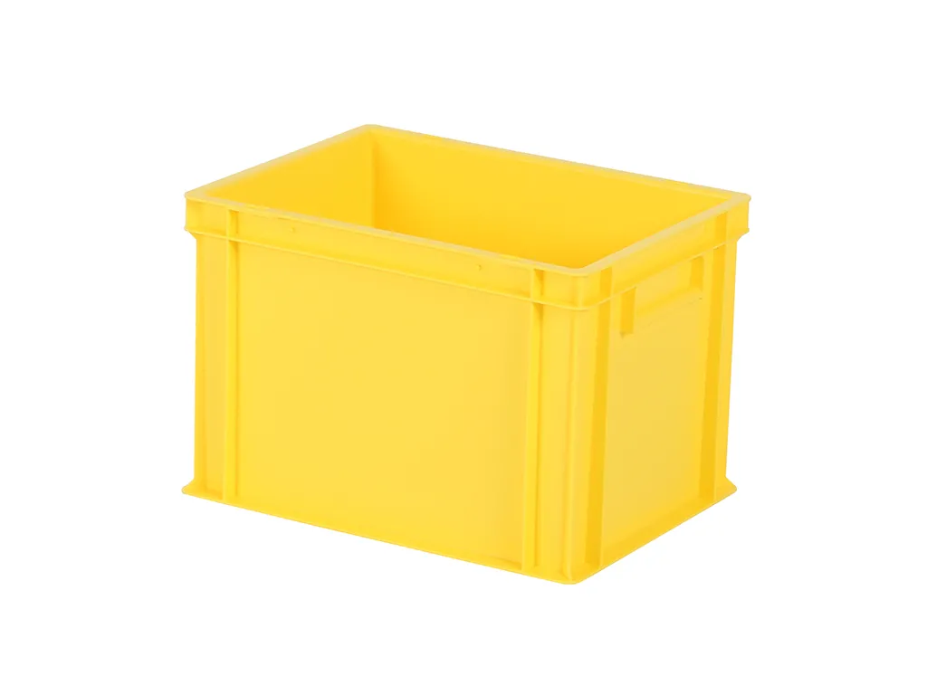 Stacking bin / bin for plates - 400 x 300 x H 280 mm - yellow (reinforced base)