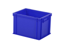 Stapelbak - 400 x 300 x H 280 mm - gesloten handgrepen - versterkte bodem - blauw