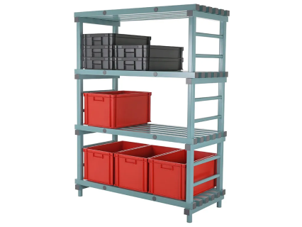 Kunststoff Euro-Regal 1400x600xH1820mm grün/grau