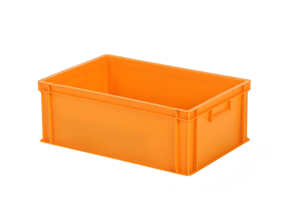 Stapelbehälter Euronorm - 600 x 400 x H 220 mm - Orange (glatter Boden)