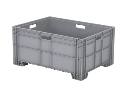 Bac gerbable 800x600xH390mm fermé 4 pieds gris