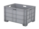 Stapelbak 800x600xH500mm gesl. 4 poten 4 OH grijs