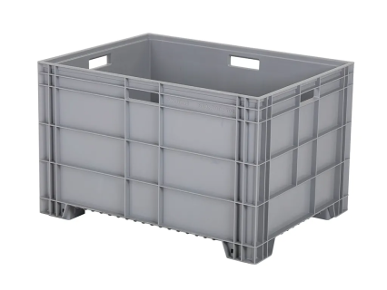 Stapelbehälter 800x600xH500mm geschl. 4 Füße 4 OH grau