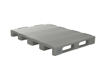 Kunststof pallet TC1-DUO - 1550 x 1200 mm - met randen 7 mm - 5 palletsledes