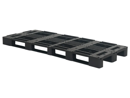 Kunststoffpalette D1-DUO ECO - 2050 x 800 mm - mit umlaufenden 7-mm-R&auml;ndern - 3 Palettenkufen - verst&auml;rkt