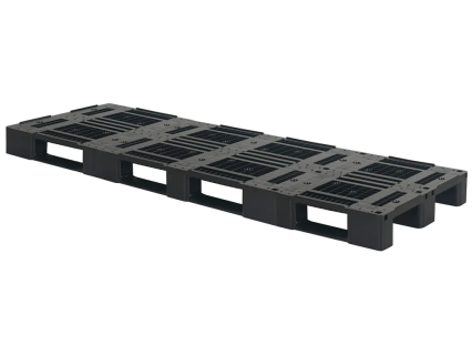 Kunststoffpalette D1-DUO ECO - 2340 x 800 mm - mit umlaufenden 7-mm-R&auml;ndern - 3 Palettenkufen - verst&auml;rkt