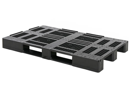 Kunststoffpalette D3-DUO ECO - 1500 x 1000 mm - mit umlaufenden 7-mm-R&auml;ndern - 3 Palettenkufen - verst&auml;rkt