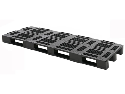 Kunststoffpalette D3-DUO ECO - 2340 x 1000 mm - mit umlaufendem 7-mm-Rand - 3 Palettenkufen - verst&auml;rkt