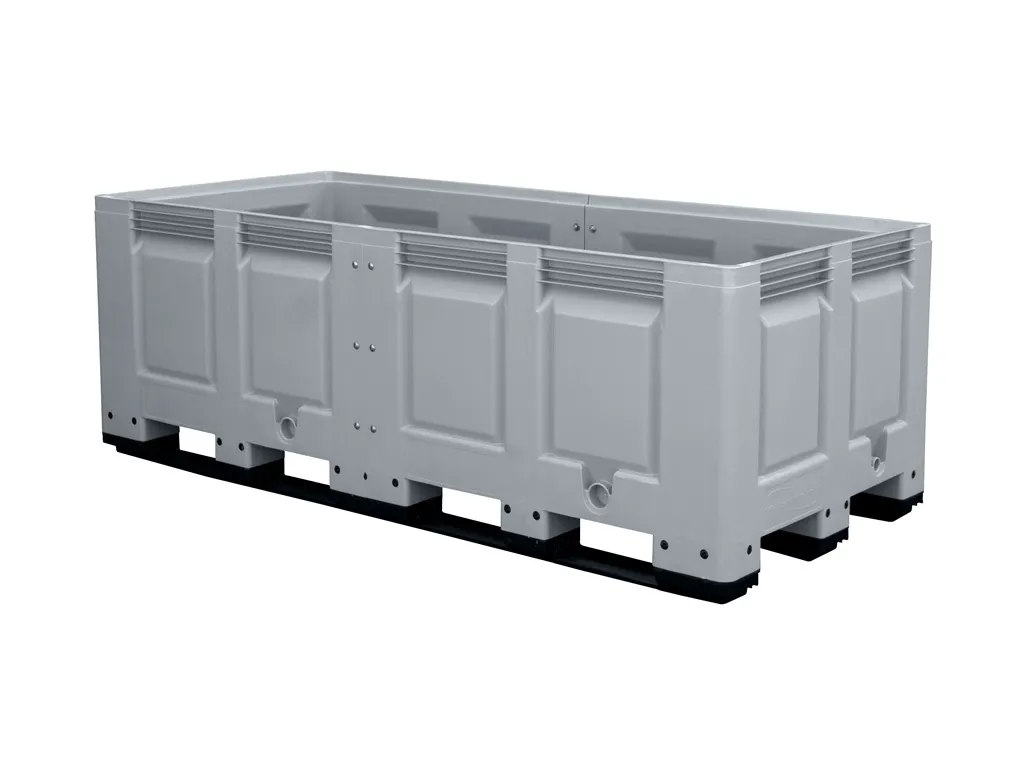 XL Kunststoff Palettenbox - 2160 x 1000 mm - auf 3 Kufen - variable Länge