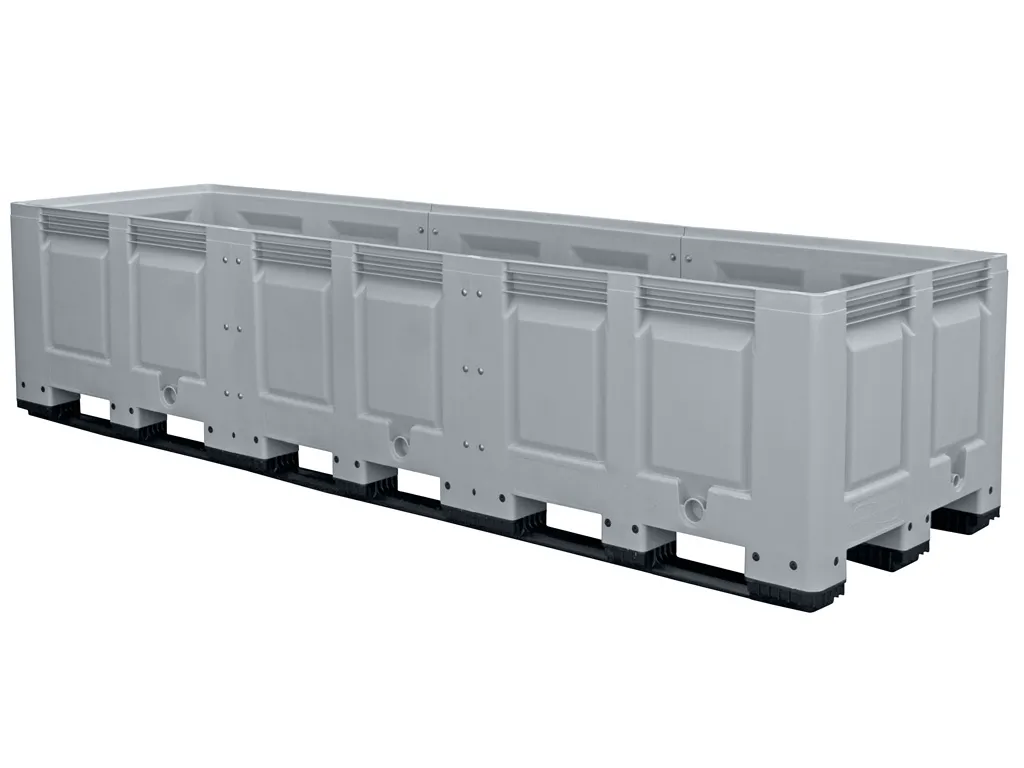 XXL Kunststoff Palettenbox - 3120 x 1000 mm - auf 3 Kufen - variable Länge
