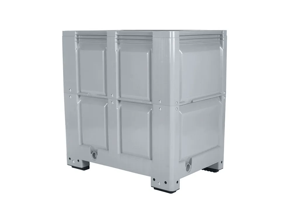 XL kunststof palletbox - 1200 x 800 mm - op 4 poten - variabele hoogte