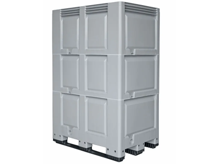 XXL-size pallet box - type BIG BOX - 1200 x 800 mm - 3 pallet sledes - variable height 1320-1760 mm (custom-made)