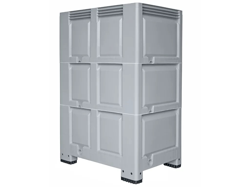 XXL plastic palletbox - 1200 x 800 mm - on 4 feet - height variable