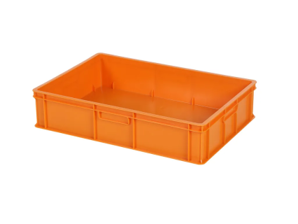 Bac gerbable 655x450xH150mm, ferme, DH orange