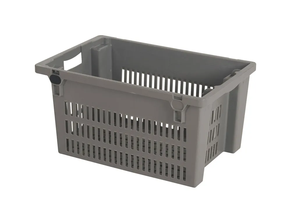 Stacking nestable bin - 600 x 400 x H 300 mm - perforated
