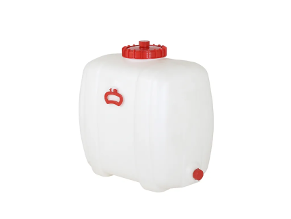 Réserv. en plast. 150 lTuyau de sortie, ovale, blanc nat.