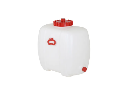 Réservoir en plast. 100 litre avec tuyau de sortie nat.Blanc