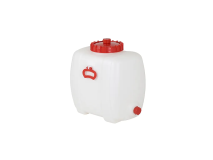 Réservoir plastique 60 litres avec écoulement blanc