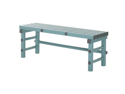 Kunststoff Sitzbank 1200x400xH450mm grün/grau