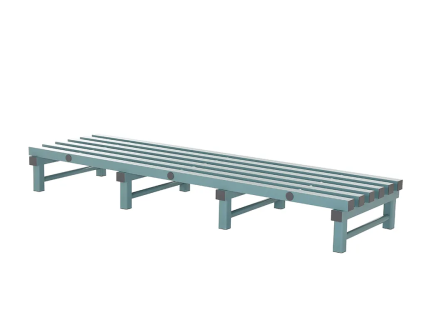 Kunststoff Lagergitter 2000x600xH250mm grün/grau