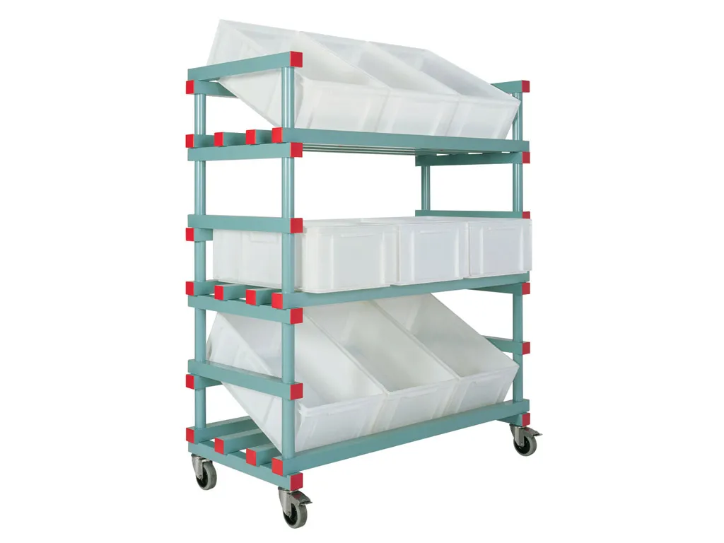 Display trolley - three shelves - Transoplast
