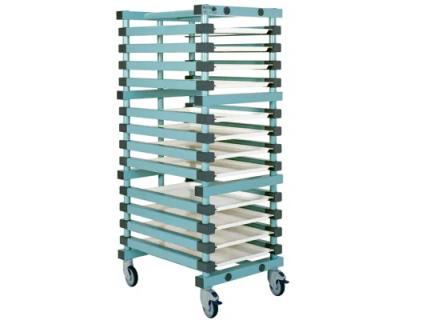 Kunststoff-Tablettwagen - 12 Einschubm&ouml;glichkeiten (Gastronorm)
