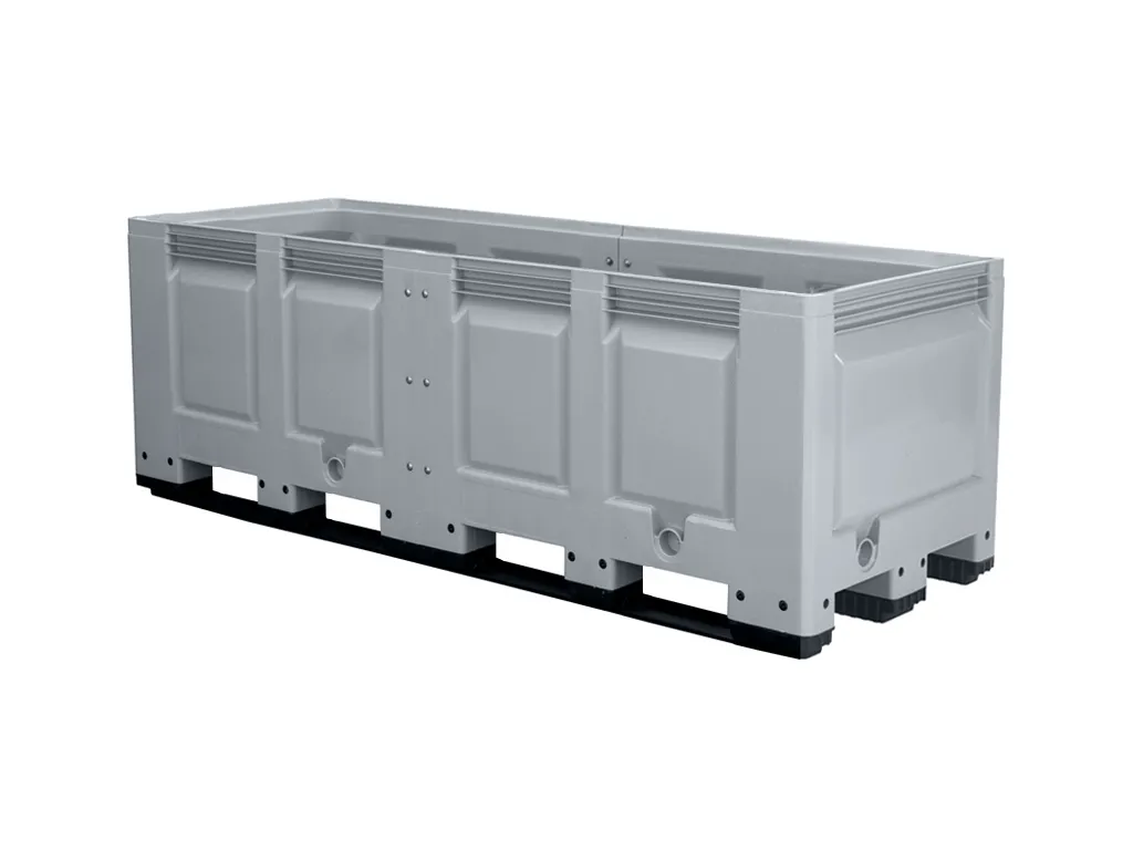 XL Kunststoff Palettenbox - 2160 x 800 mm - auf 3 Kufen - variable Länge