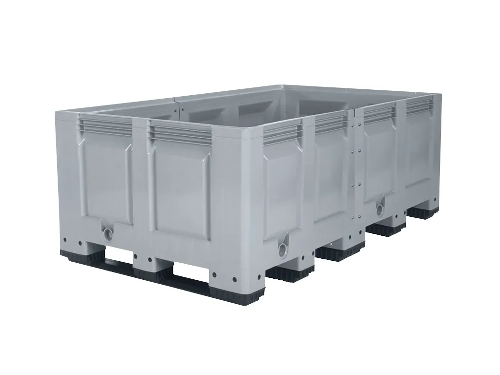 XL kunststof palletbox - 1850 x 1200 mm - 5 palletsledes - variabele lengte