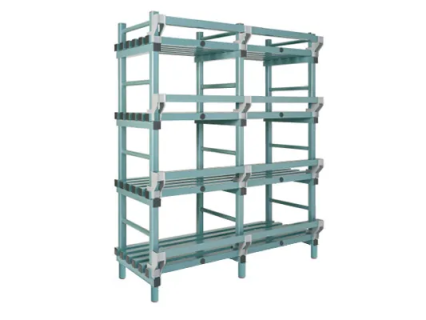 Kunststoff Regal 1500x600/670xH2050mm nautisch grün/grau
