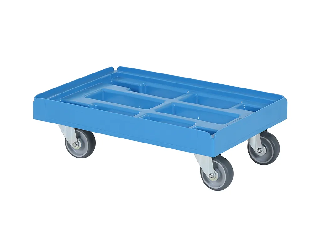 Plastic trolley (610 x 410 x 200) - light blue