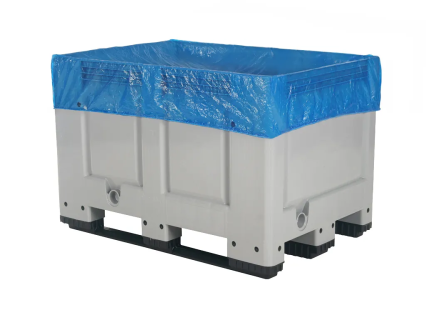 Housse de protection avec &eacute;lastique - pour caisses 1200 &times; 800 mm - bleu (UE = 200)