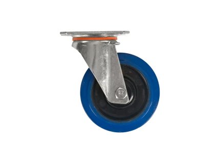 Pallet box with wheels on runners