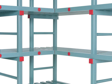 Corner setup for racks
