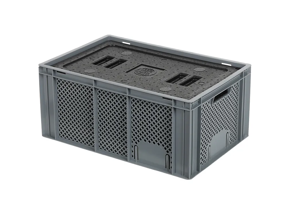 Insulated box-in-box with lid - 600 x 400 x H 274 mm - stackable