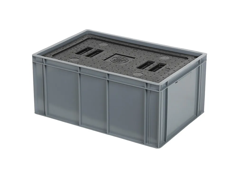 Insulated box-in-box with lid - 600 x 400 x H 273 mm - stackable