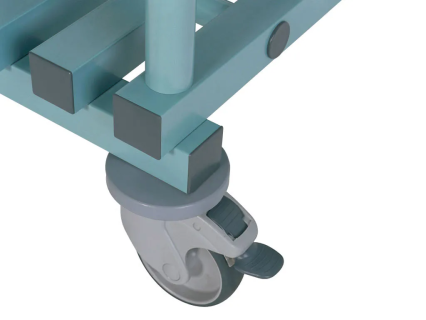 Rack with plastic wheels (braked)