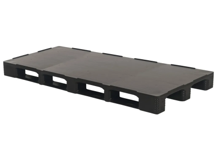 Kunststof pallet TC3-DUO ECO - 2000 x 1000 mm - met randen 7 mm rondom - 3 palletsledes