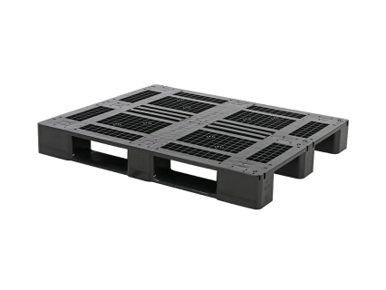 Industrial pallet D3 ECO - 1200 x 1000 mm - with 3 skids - without rims - black