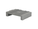 Halve Europallet H2 - 800 x 600 mm - met randen 7 mm - zonder nokken op het dek - grijs