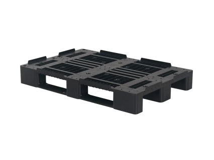 Kunststoff Europalette - D1 ECO - 1200 x 800 mm - mit Rand 22 mm - schwarz
