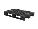 Europallet H1-L - 1200 x 800 mm - met randen 7 mm - 3 palletsledes, open - zwart ESD