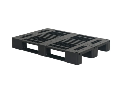 Kunststoff Europalette - D1 ECO - 1200 x 800 mm - ohne Rand - schwarz