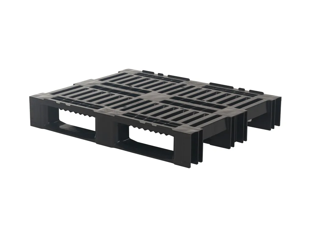 Plastic pallet - H4 ECO - 1000 x 800 mm (with rims - 3 runners)