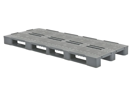Kunststoffpalette CS3-DUO ECO - 2050 x 1000 mm - mit umlaufenden 7-mm-R&auml;ndern - 3 Palettenkufen - verst&auml;rkt