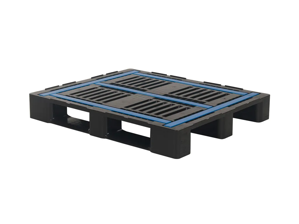 Industrial pallet - CR3 ECO - 1200 x 1000 mm (with rims and anti-slip strips - steel reinforced)