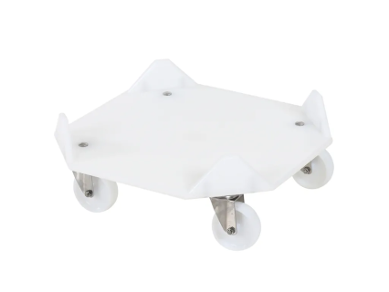 Chariot en plastique - exactement sur mesure - pour tonneaux, cuves et paniers industriels