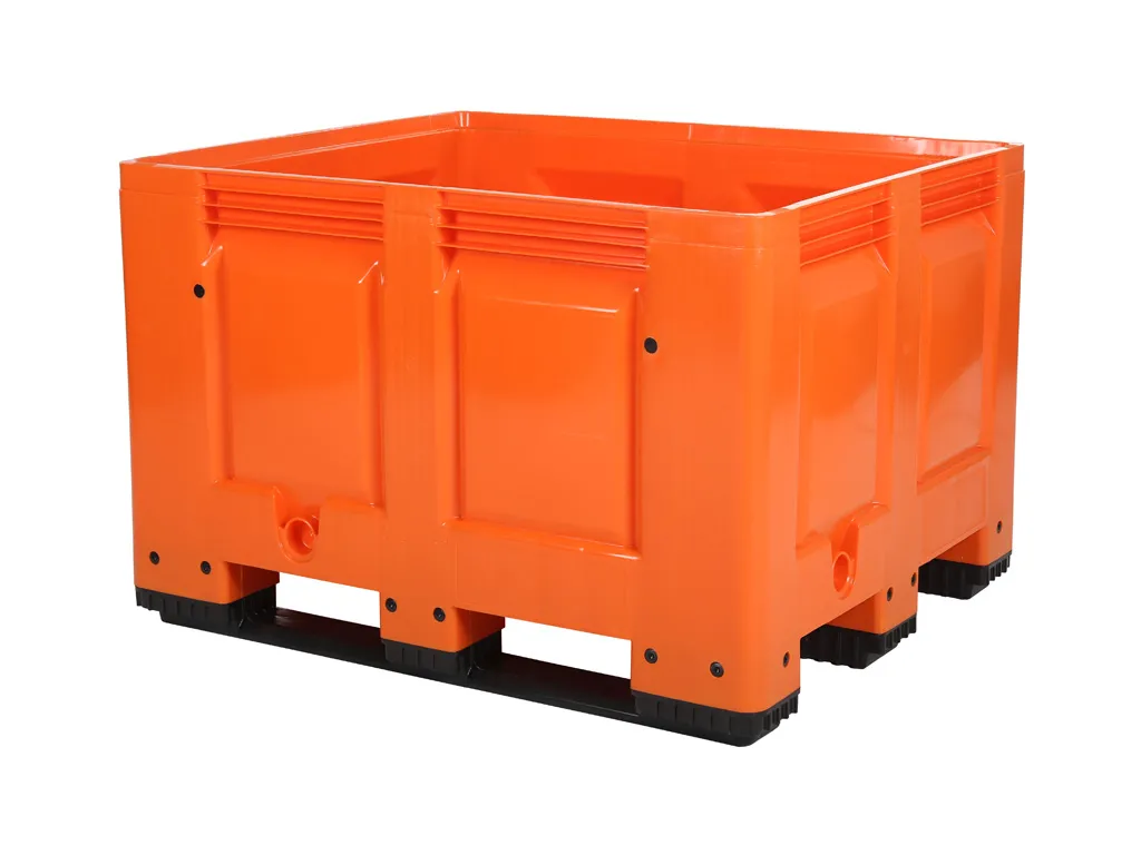 Orange pallet boxes