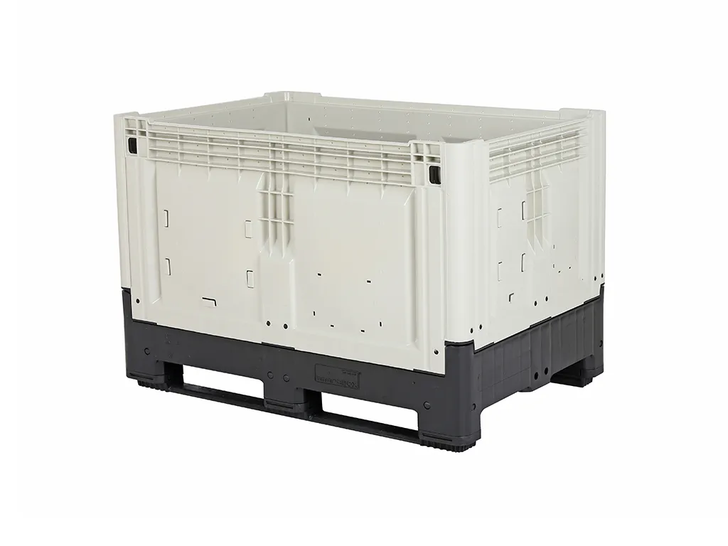 Inklapbare palletbox 1388 C2 - 1200 x 800 x H805 mm - gesloten - 2 sledes