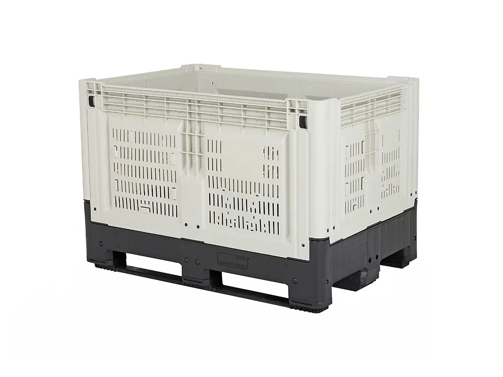 Foldable large container 1388 F3 - 1200 x 800 x H805 mm - perforated - 3 skids