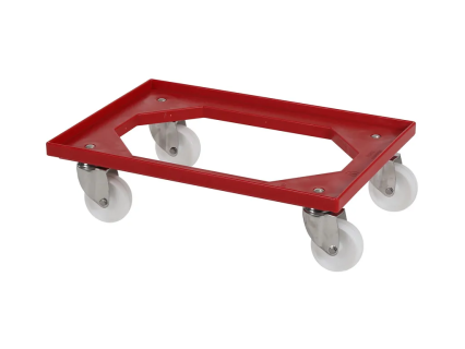 Roter Kunststoff Transportroller - 620 x 420 x 180 mm